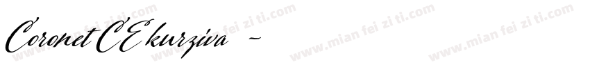 Coronet CE kurzíva字体字体转换